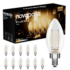 6/12x Dimmable E12 LED Light Bulb 40W Equivalent Candelabra Chandelier Bulbs