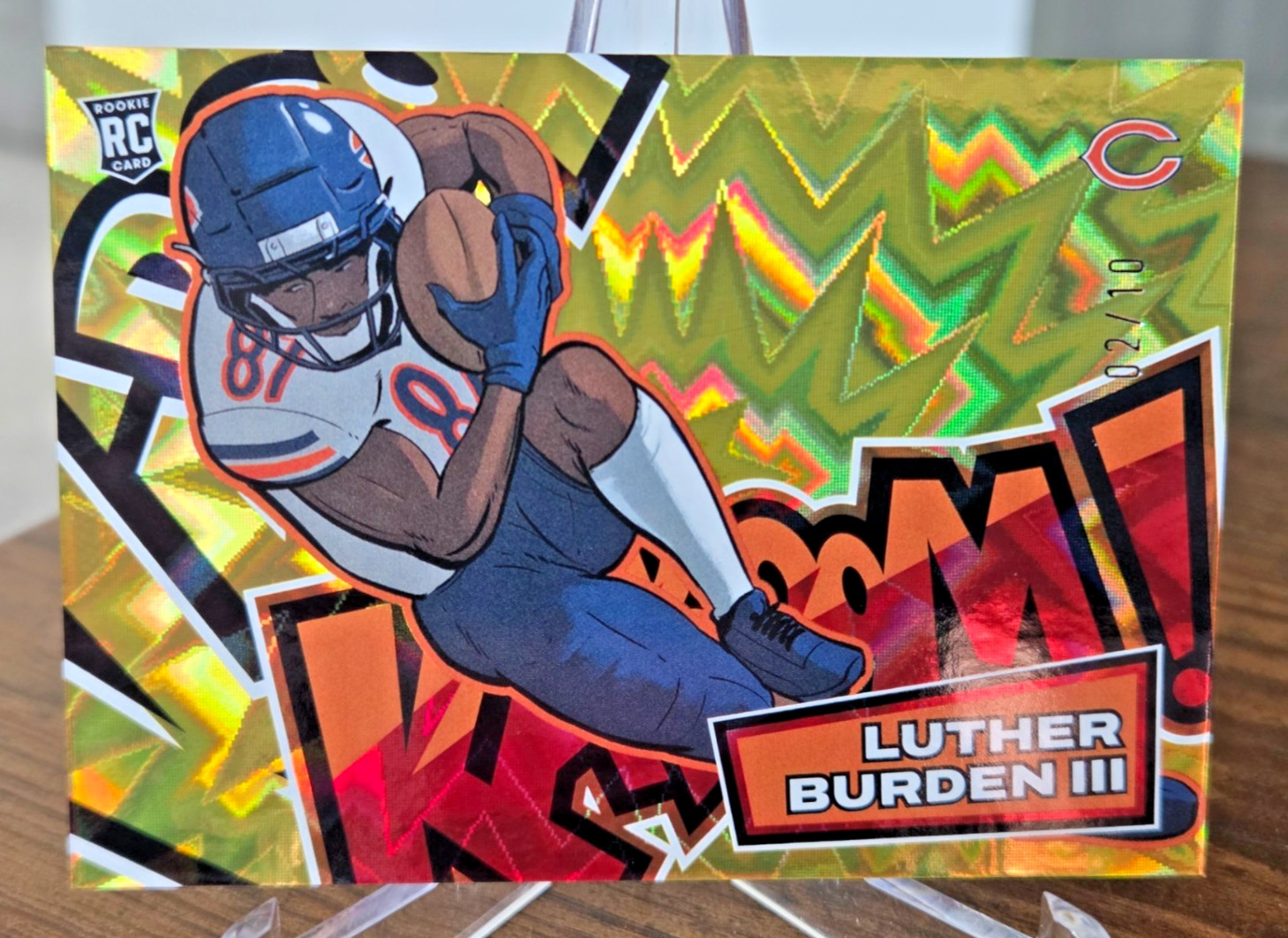 2025 Absolute Football Luther Burden III GOLD Kaboom Rookie SSP #02/10 Bears