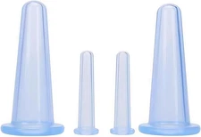 4Pcs Silicone Facial Cupping Set Face Neck Eye Massager Mini Massage Cups