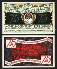 GERMANY (Weimar Republic) 75 Pfennig Notgeld, 1921, UNC World Currency
