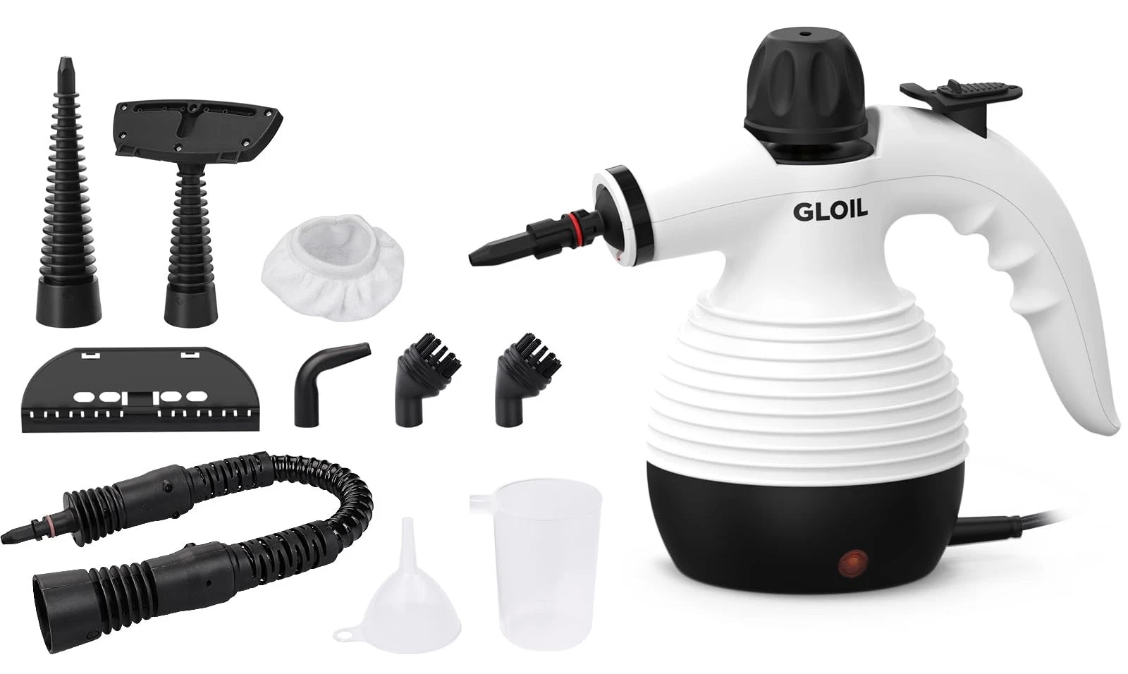 GLOIL HANDHELD STEAM CLEANER FOR HOME, MULTIPURPOSE EM-301 - WHITE