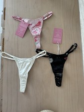 100 Mulberry Silk V string thong Pack 3, Size s
