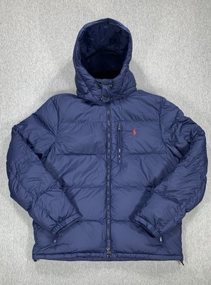 ジャケット・アウター POLO Ralph Lauren puffer hoodie navy Polo Ralph Lauren Mens Navy Blue Packable Puffer Jacket Water
