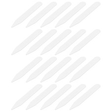 100Pcs Plastic Collar Stays, 2.8"x0.4" LxW Dress Shirt Collar Inserts, White