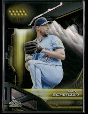2026 Topps Chrome Black Max Scherzer #189 Gold Wave Refractor 05/50