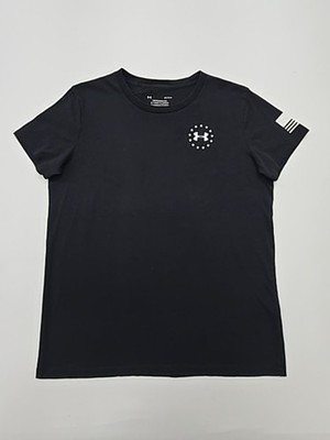 Under Armour Men's T-Shirt Black Freedom Graphic Tee Classic Fit Size LG/GG