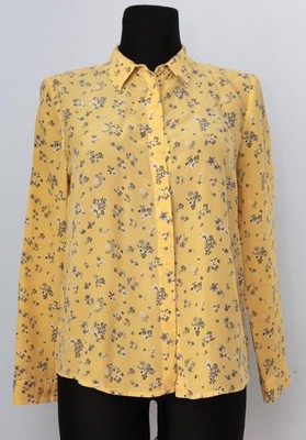 Women Comptoir Des Cotonniers Shirt Yellow Silk M