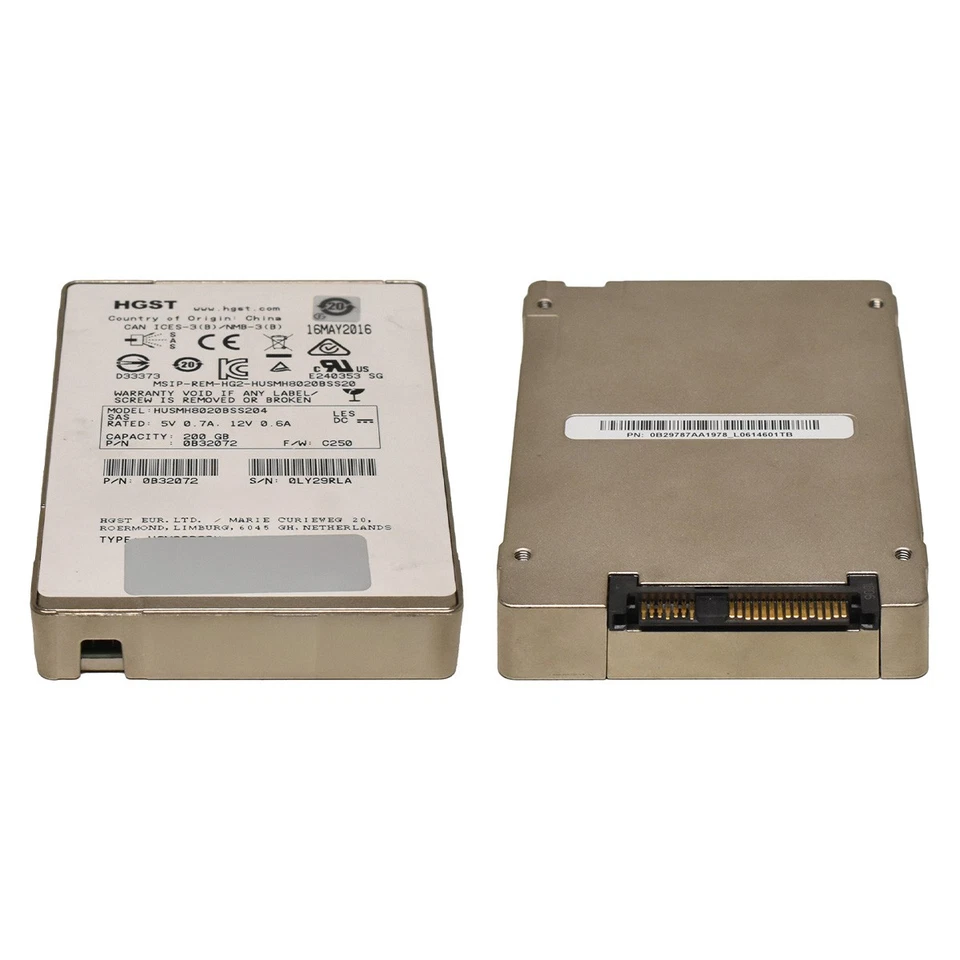 HGST 200GB 2.5" 12G SAS SSD HUSMH8020BSS204 512 Bytes server storage - Bild 4 von 4
