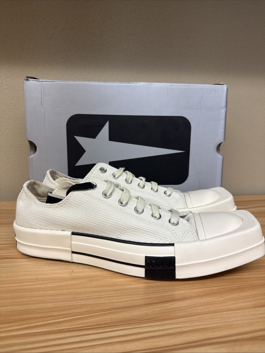 Size 11 - Converse Rick Owens x TURBODRK Chuck 70 Low Lily White