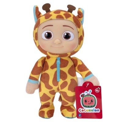 CoComelon JJ Giraffe Costume Plush 8'' Soft Cuddly Doll Perfect for Toddlers