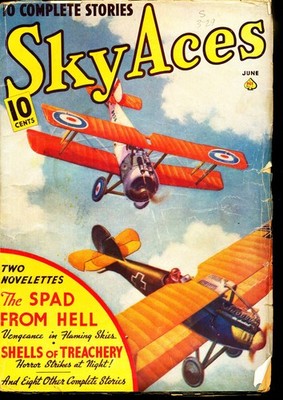 Sky Aces - 06/38 - Condition: VG - L. Ron Hubbard - Aviation PULP