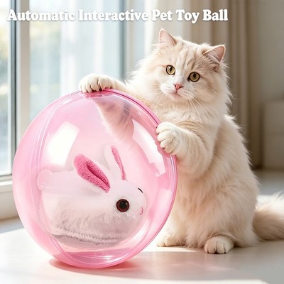 Electric Interactive Cat Toy Ball Motion Activated Pet Toy for Indoor Playtime