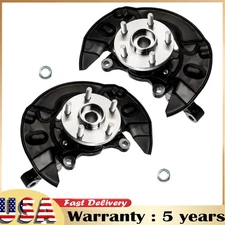 Pair Front Steering Knuckle+Wheel Hub Bearing for 2003 2004-2008 Toyota Corolla