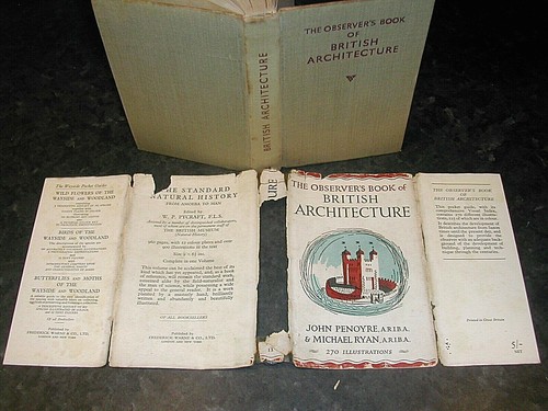 Observer’s Book of BRITISH ARCHITECTURE John Penoyre and Michael Ryan illus 1952 - Imagen 2 de 2