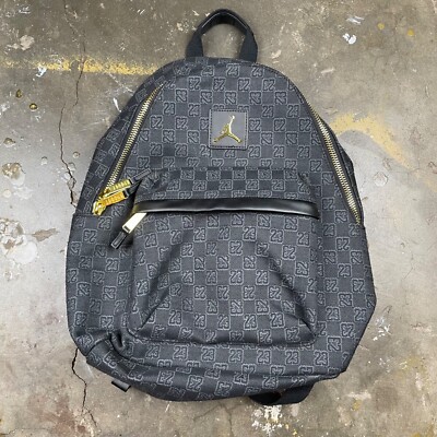 nike backpack women black school Air Jordan 23 limited check gold monogram jump