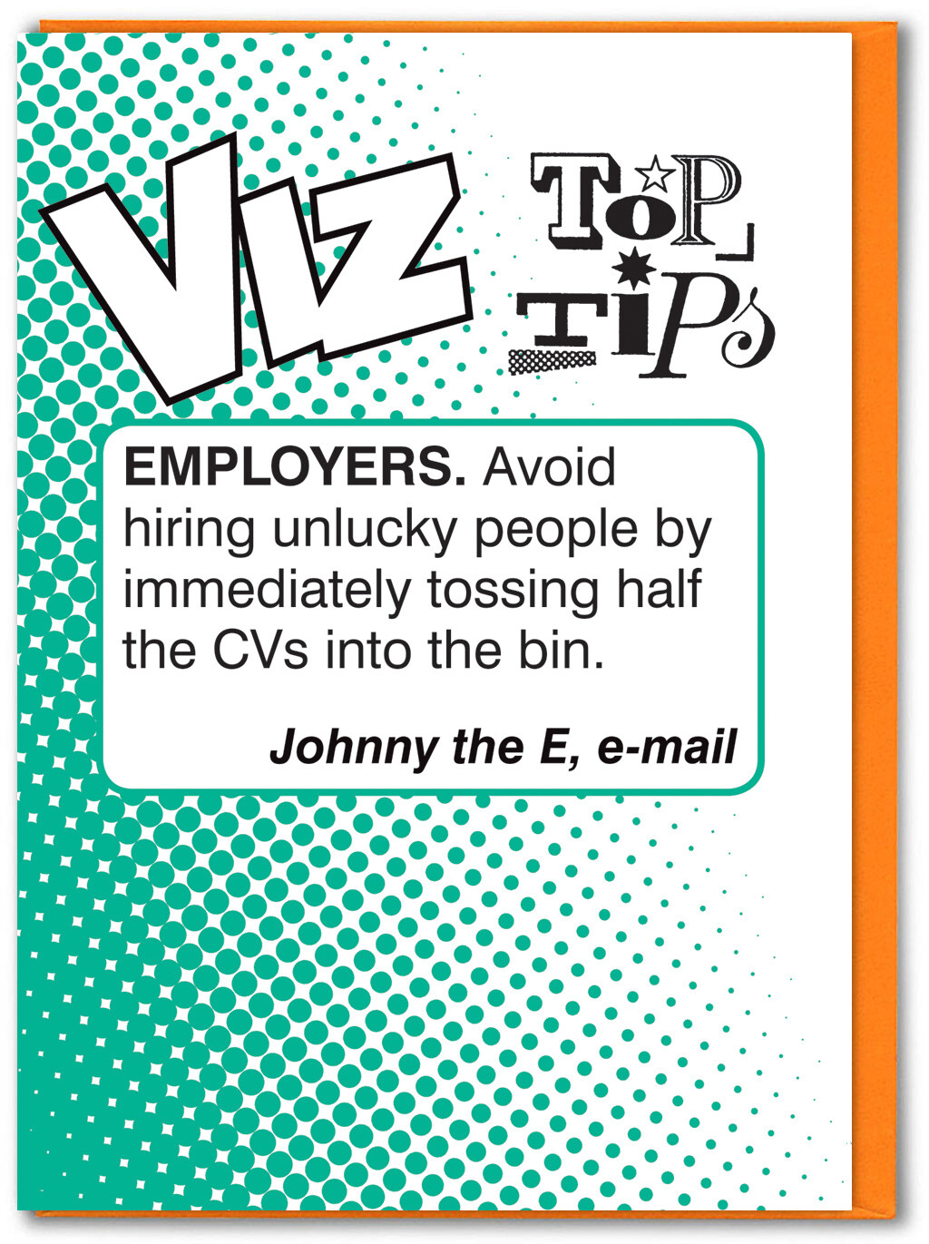 Viz Comic Top Tips Funny Birthday Greetings Card Humour Comedy Cheeky Joke