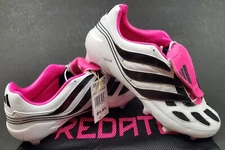 Adidas Predator Presicion FG, White/Black/Pink, Size 8.5 (HP9816)