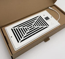 Quiet Register Booster Fan Fits 4"x10", 10-Speed Control Heating Cooling Remote