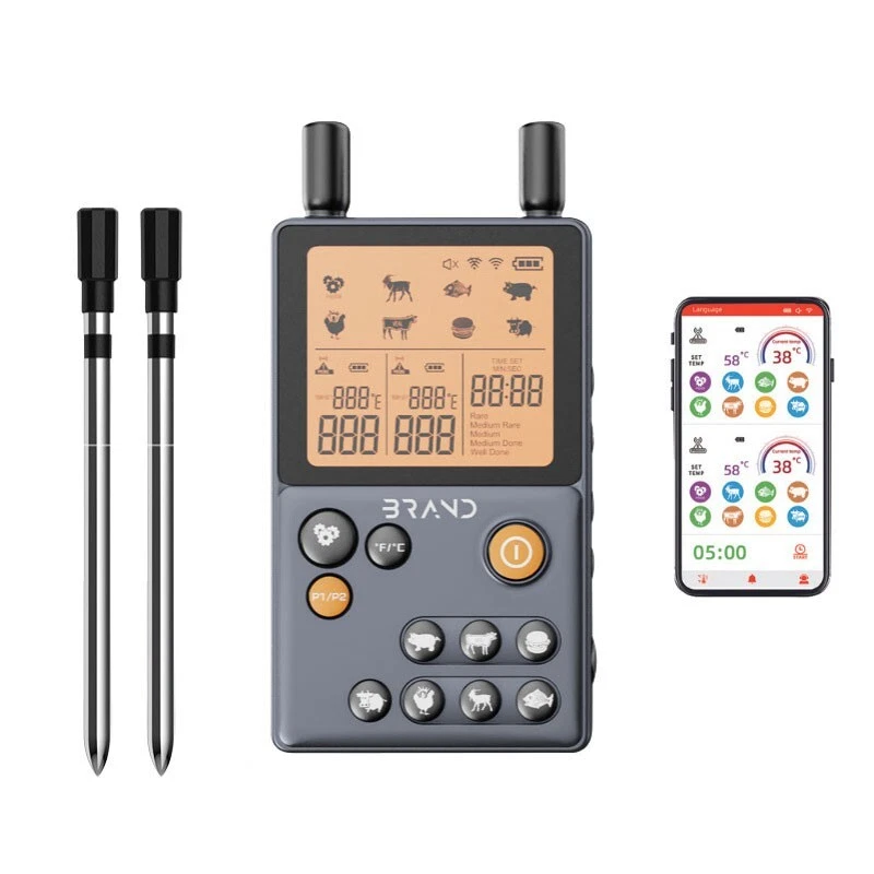 Wireless APP Control Intelligent Barbecue Thermometer with Timing Function os67