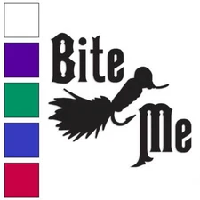 Bite Me Fishing Lure, Vinyl Decal Sticker, Multiple Colors & Sizes #114
