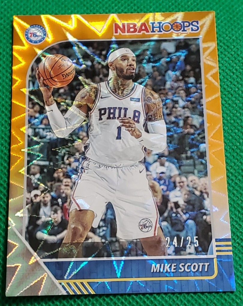 Mike Scott 2019-20 NBA Hoops Orange Explosion #279 /25 76ers