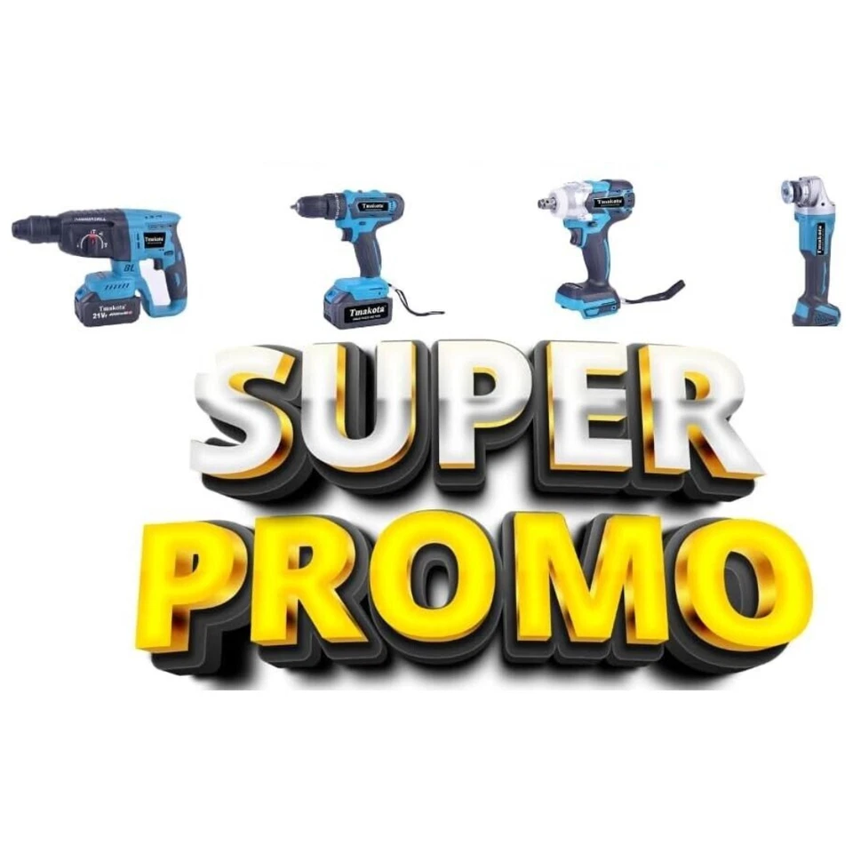 KIT 4 IN1 TASSELLATORE+TRAPANO IMPULSI +TRAPANO AVVITATORE 68V BRUSHLES+SMERIGL - Immagine 3 di 4