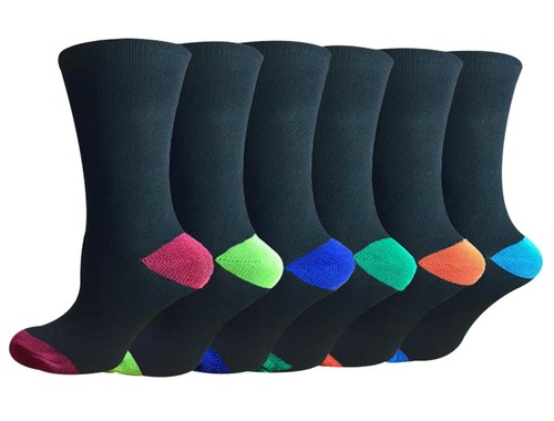 6 pares de calcetines deportivos de diseño surtido de algodón estampados hasta el tobillo para hombre - Imagen 14 de 15