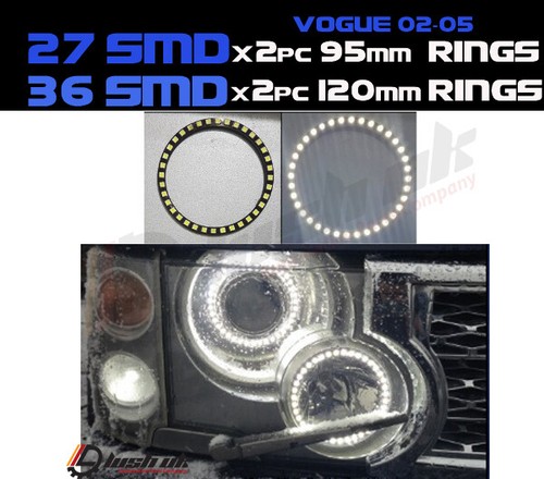 4 x Scheinwerfer LED SMD Ringe RR Sport Disco Drl 120mm 2 Cob UK - Bild 11 von 12