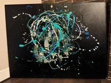 Large Original Painting Contemporary Modern Abstract Fine Art Canvas Signed