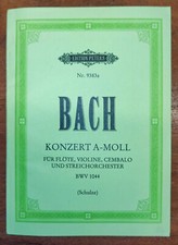 Partitur | J.S.Bach: Konzert A-Moll für Flöte, Viol., Cemb.+Orchester