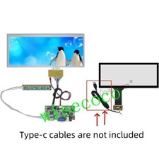 12.3'' 1920 720 High Brightness LCD Capactive Touch With HDMI VGA Driver Board