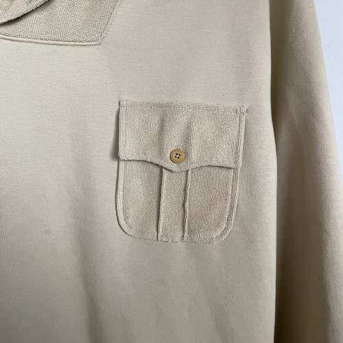 J. L Powell Sporting Life Outdoor Sweater XXL Tan Pullover Long Sleeve Fleece - Picture 7 of 8