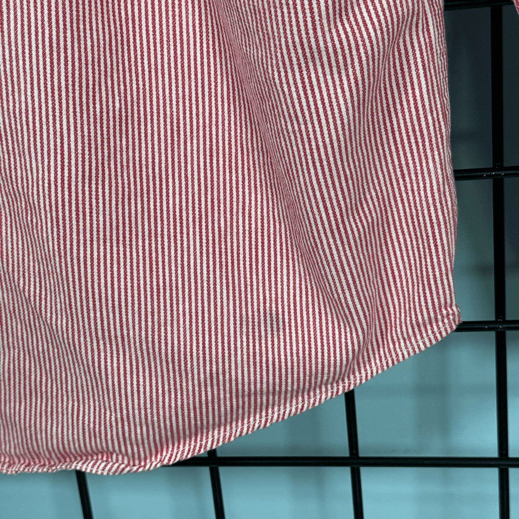 Vintage Calvin Klein Sport Denim Striped LS Shirt Mens S Red Made in USA 80s thumbnail 8