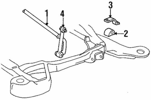 Aislante del eje estabilizador delantero para Cadillac Eldorado 1994-2002 (P/N 3545376)