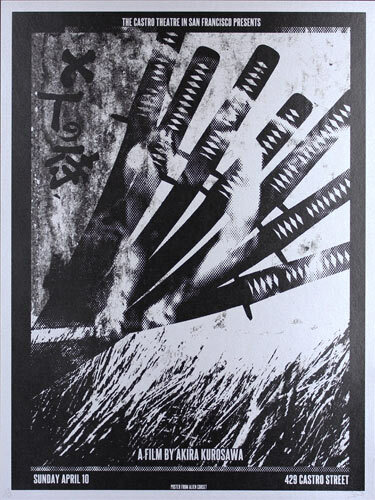 Akira Kurosawa Seven Samurai Silkscreen Movie Poster Castro Theatre - O'Daniel - Picture 1 of 1