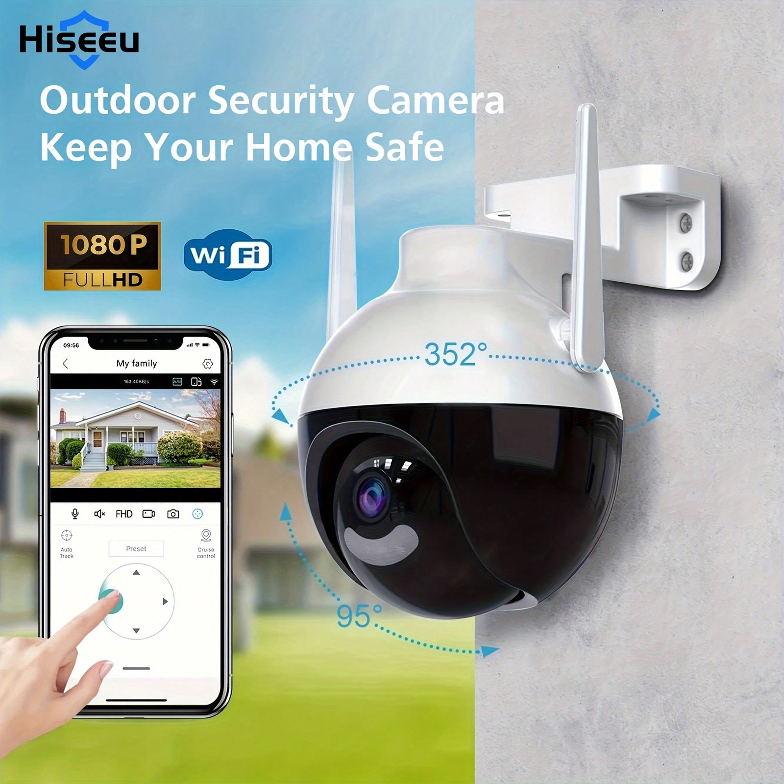 1080P HD Smart Home Camera, Wireless Security WIFI Camera Indoor And Outdoor, 36