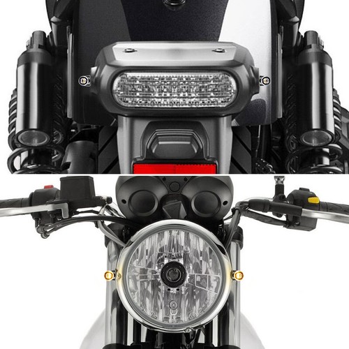 2X Mini lámpara universal indicador de luz de señal de giro intermitente LED ámbar para motocicleta - Imagen 11 de 11
