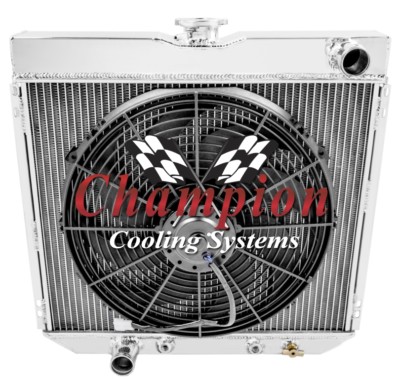 SR 3 Row Radiator Lowhose Driver 20'',16'' Fan for 1967-1970 Mercury Cougar
