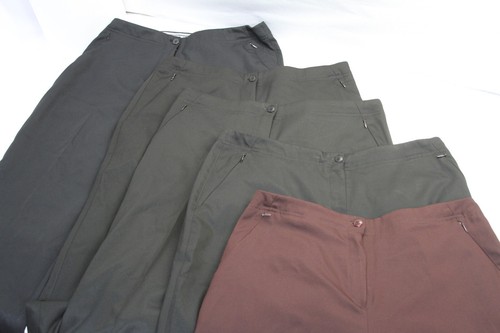 5 Pairs of Women's BOLLE Golf Pants Golf  Cropped Zipper Pockets SZ 12 BLACK - Picture 1 of 14
