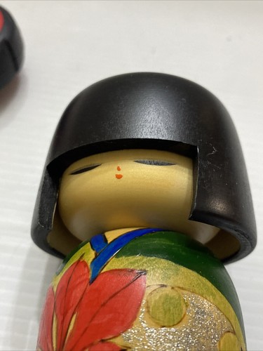 Muñeca Kokeshi japonesa vintage de madera hecha a mano, hecha a mano, muñeca coleccionable - Imagen 20 de 23