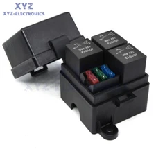 DC12V 4PIN/5PIN Universal Car Truck Relay 3-way Switch Control Fuse Holder Relay