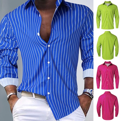 Camicia Uomo Maniche Lunghe Con Tasche - Casual Colletto Button Down - Morbida E Traspirante - 2