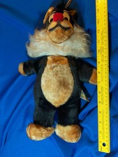 Warner Bros Looney Tunes Sylvester Cat Plush Vintage 1971 Characters Brown RARE 