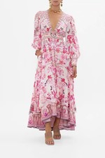 2025 New Camilla Women's Fashion Silk Printed Long-Sleeved Dress Hot Sale