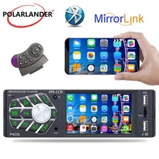 3.8" Single 1 Din Car Radio Bluetooth Stereo Touch Screen Mirror link MP5 Player