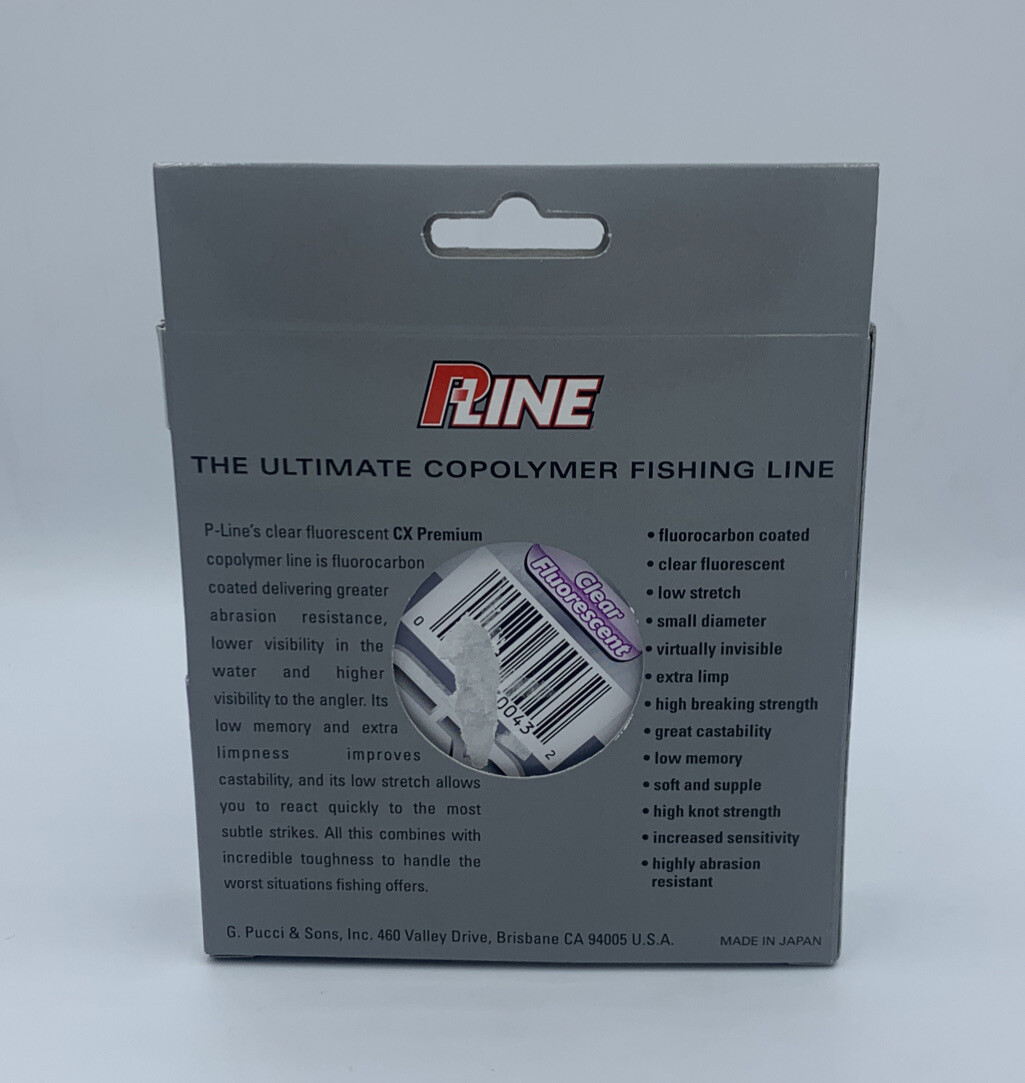 PLine CX Premium Fluorescent Clear Fishing Line 300yd 8lb for sale