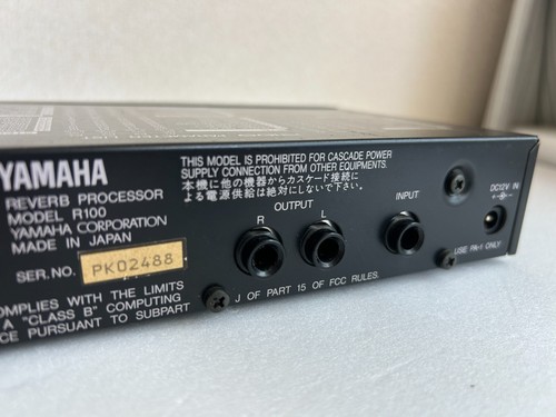 YAMAHA R100 Reverb Processor Vintage Tested Working Confirmed Used Made in Japan - Picture 8 of 14
