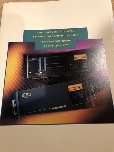 Dolby DSTL Studio To Transmitter Link Brochure And Papers