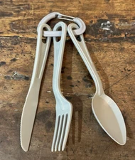 3-Piece Fork Knife Spoon Portable Set Kitchen Tool Cutlery Home Outdoor Camping