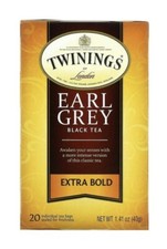 Twinings, Black Tea, Earl Grey, Extra Bold, 20 Tea Bags , 1.41 oz.